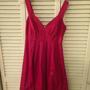 Bright pink bridesmaids dress